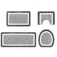 thumbnail image 2 of Set de alfombras de baño de 4 piezas con tapa en forma de U - Esterillas de baño antideslizantes de microfibra absorbente, lavables - Gris, marrón, azul, 2 of 7