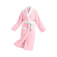 thumbnail image 4 of Ynynloco Robes for Women - Plush Fleece Kimono Bathrobe with Sash & Pockets, Full-Length Soft Warm Spa Robe College Dorm Gift, 4 of 7