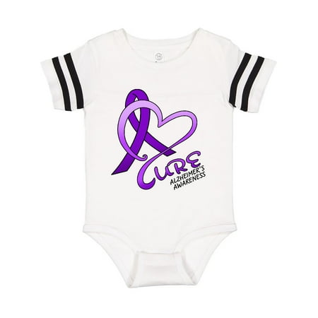 

Inktastic Cure- Alzheimers Awareness purple ribbon Gift Baby Boy or Baby Girl Bodysuit