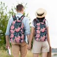 thumbnail image 6 of Balery Rose Flowers Vintage Canvas Backpack for Men and Women - Large Capacity, Durable Travel Laptop Bag for School, Work, Hiking, and Outdoor Activities, 6 of 7