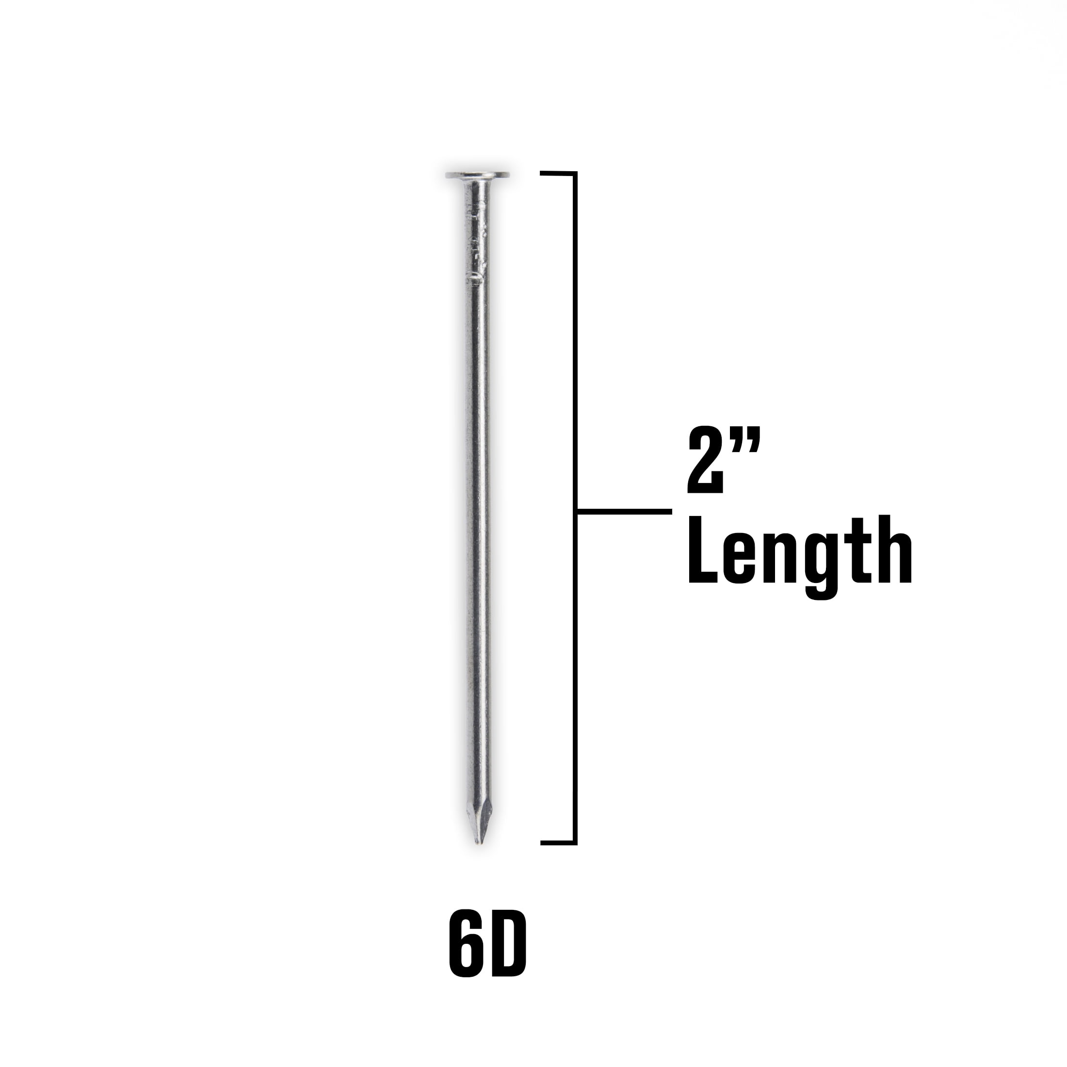 (8 pack) Fas-n-tite Box Nails, 6D x 2", Steel, Polished, Gray, Interior Framing Nails, 30 pack