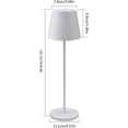 thumbnail image 2 of Lámpara de mesa LED regulable para interior y exterior, recargable, con funcionamiento a batería, IP54, luz blanca cálida, 240 lm, concentrador de carga USB, 2 of 7