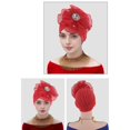 thumbnail image 3 of Comfortable Breathable Polyester Hat New Ruffled Edges Flower Head Covering, 3 of 18