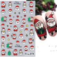 thumbnail image 4 of Pegatinas de uñas de Navidad de ciervo lindo, alce en relieve 5D, estrella, hombre de jengibre, copo de nieve, Papá Noel, acebo, manicura grabada de invierno DIY, 4 of 4