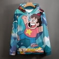 thumbnail image 4 of Steven Universe Hoodie 3D Print Pullover Hooded Long Sleeve Sweatshirts Tops Blouse with Pocket for Mens Womens, 4 of 8