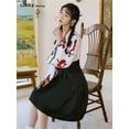 thumbnail image 4 of Kimono Sakura Girl Japanese Style Floral Print Vintage Dress Woman Costume Haori Robe Set For Party Yukata Asian Cosplay Clothes, 4 of 5