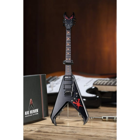 Axe Heaven Kerry King Dean USA V Limited Edition Custom Mini Guitar Replica Collectible DG-249