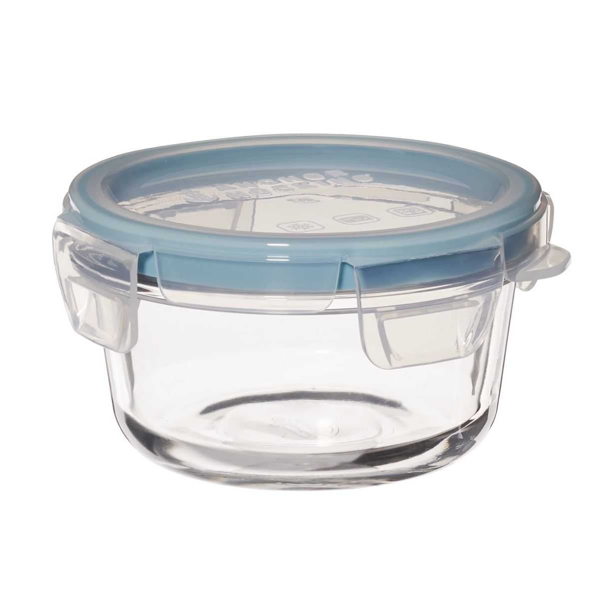 (2 pack) Anchor Hocking TrueLock Locking Lid Glass Food Storage Containers, 2 Cup Round