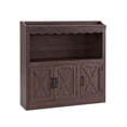 thumbnail image 4 of Home Source Bar Cabinet with Stem Glass Placement and Wooden Doors in Mahogany, 4 of 8