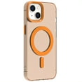 thumbnail image 2 of Candy Color Translucent Phone Case for iPhone 14 Plus, Compatible with MagSafe - Ultra Slim Lightweight Shockproof Protective Anti-Yellow Phone Cover Designed for iPhone 14 Plus, Orange, 2 of 5