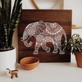 thumbnail image 4 of 2 plantillas de mandala de elefante de 28 x 22 cm (11 x 8,6 pulgadas), autoadhesivas, reutilizables, de malla, lavables, para serigrafía y decoración del hogar., 4 of 9