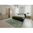 thumbnail image 4 of Ahgly Company Indoor Round Mid-Century Modern Dark Olive Green Oriental Area Rugs, 8' Round, 4 of 6