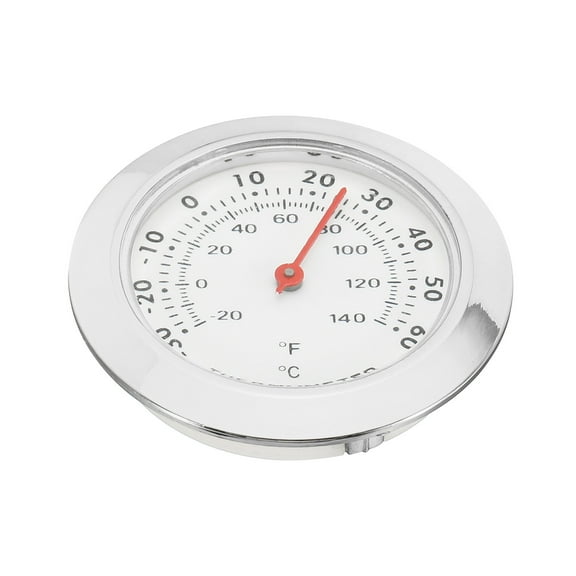 1.69" Mini Indoor Outdoor Thermometer Celsius/ Fahrenheit Temperature Monitor, Silver
