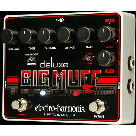 Electro Harmonix Deluxe Big Muff PI Fuzz Pedal True Bypass w/ 9V Battery Part Number: (Best Fuzz Pedal For Humbuckers)