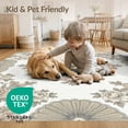thumbnail image 4 of ODIKA Round Shaped Delicate Blooming Motifs Symmetrical Layout Border for Playroom, Bedroom, Reading Nook, Pet Friendly & Kids Safe Play, 4 of 7