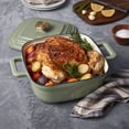 thumbnail image 2 of Smith & Clark Ironworks 4 Quart Enameled Cast Iron Square Dutch Oven Pot with Lid, Matcha Green, 2 of 21