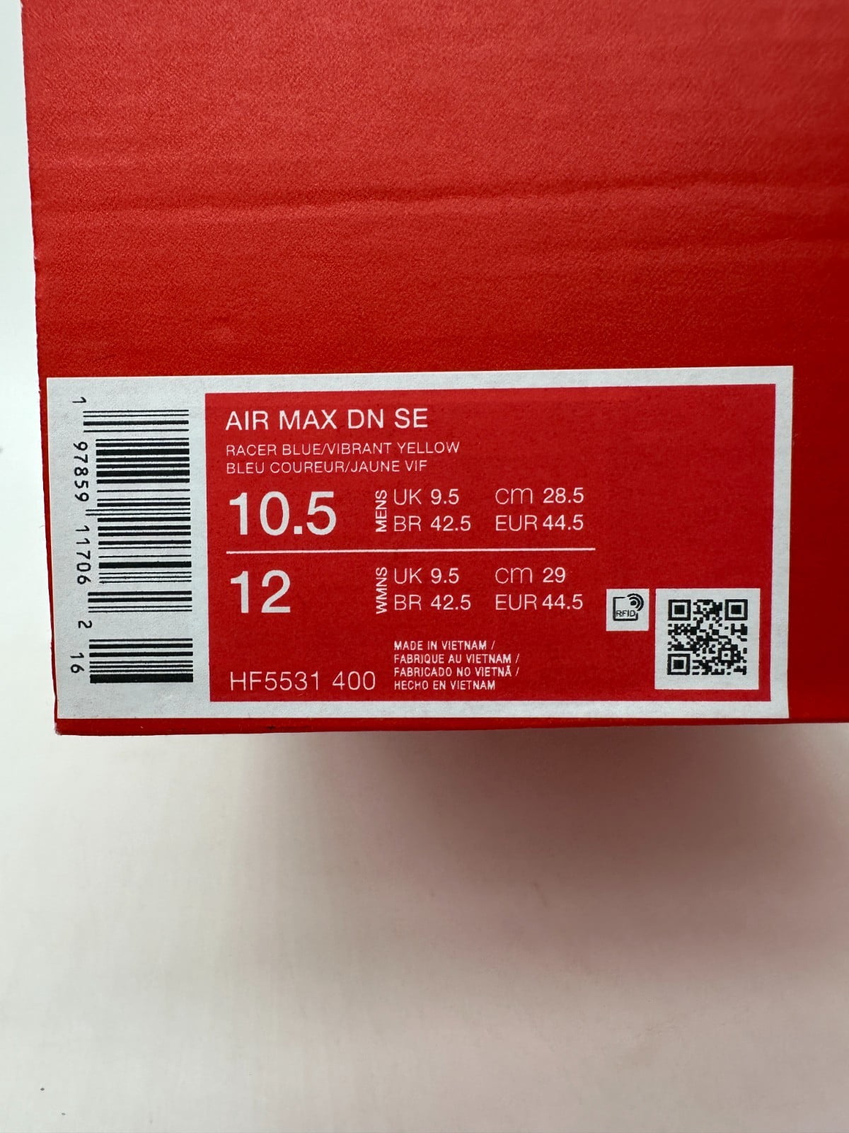 Nike Air Max DN Men's size 10.5 Racer Blue Running Shoes HF5531 400