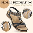 thumbnail image 3 of Sandalias Littleplum con soporte de arco, estilo bohemio, negras, talla 8, 3 of 7