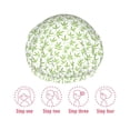 thumbnail image 5 of Kdxio Bamboo 1 Print Shower Cap for Women,Elastic and Reusable,Double Waterproof Layers Bathing Hat, 5 of 6