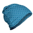 thumbnail image 1 of Blue Paisley Unisex Beanie, Curlicue Symmetry Art, Hiking Outdoors, Sea Blue Baby Blue, by Ambesonne, 1 of 1