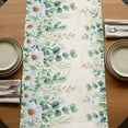 thumbnail image 5 of Table Runners 72 Inches Long Dress Scarves, Green Eucalyptus Leaves Farmhouse Kitchen Table Runner, Coffee Tablerunners, Daisy Summer Botanical Farmhouse 14x72 Inch, 5 of 9