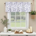 thumbnail image 3 of Spring Flowers Window Valance Curtain Purple Cymbidium Plant Leaf Rod Pocket Short Curtain for Living Room, Bedroom & Kitchen Window Decor 42x12in, 3 of 8