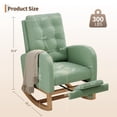 thumbnail image 2 of Rocking Chair for Nursery, Upholstered Glider Rocker with High Backrest and Padded Seat, Comfy Accent Armchair with Side Pocket for Bedroom, Living Room, Nursing Room, 2 of 7