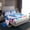 Blue Pink, variant on Feelyou Snowman Full Size Sheets for Kids, Christmas Cartoon Cabin Bed Sheets, Western Festival Sheet Sets, Lightweight Room Decor, 4pcs