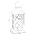 thumbnail image 3 of Sunnydaze Outdoor Concord Hanging Tabletop Solar LED Rustic Farmhouse Decorative Candle Lantern - 11" - White, 3 of 6