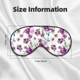 thumbnail image 5 of Xecao Violets Flowers for Soft Fluffy Sleeping Blindfold, Nap eye cover tailored for the utmost comfort for girls, women, kids, and adults., 5 of 7