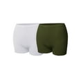 thumbnail image 1 of FashionOutfit Women's Daily Basic Seamless Lightweight Ribbed Biker Shorts, 1 of 1