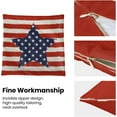thumbnail image 6 of 4th of July Pillow Covers 16x16 Inch Set of 2 Memorial Day Independence Day Red Stripe Blue Star Decor Throw Pillows American Flag USA Patriotic Outdoor Cushion Cases for Couch Bed Decorations, 6 of 6