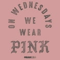 thumbnail image 2 of Women's Mean Girls On Wednesdays We Wear Pink Distressed Graphic Tee Desert Pink X Large, 2 of 3