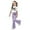 Purple, variant on Kcolen Little Girls Summer Clothes Set Trendy Summer Short Sleeve Print Tops Flared Pants Set Girls 2 Piece Outfits Set