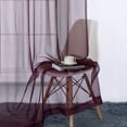 thumbnail image 3 of Ruthy's Textile Plum Sheer Curtains Set of 2 Window Panel Drape Pair 54" X 84" Inch for Kitchen Bedroom Children Living Room Yard, 3 of 5