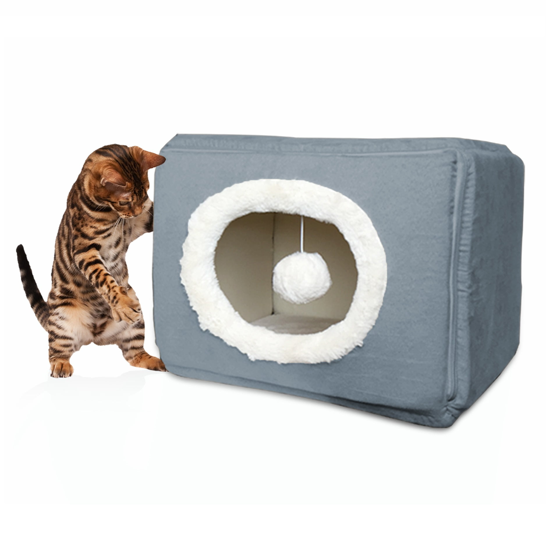 FurHaven Cozy Cube Cat or Small Dog Bed Pet Bed