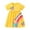 Yellow, variant on TAIAOJING Girls Dresses Casual Short Sleeve Sunflower Rainbow Print Dress For Toddlers Kids 1-7 Years Comfortable Playwear For Daily Outings Picnic Performance Lovely 5-6Y