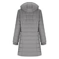 thumbnail image 4 of qucoqpe Winter Coats for Women Long Fleece Lined Puffer Down Jackets Warm Thicken Hooded Parkas with Zip Pockets, 4 of 4