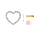 thumbnail image 3 of ANGARA Natural Diamond Open Heart Pendant in 925 Sterling Silver for Women (Size-0.9mm| Color-K| Clarity-I3) | April Birthstone, Anniversary, Jewelry Gift for Women | Natural Diamond Necklace, 3 of 8