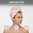 thumbnail image 6 of Unique Bargains Striped Cotton Soft Absorbent Quick Dry Hand Towels Pink 2pcs 29" x 13", 6 of 8