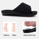 thumbnail image 4 of House Slippers Litfun ortopédicas de pana con punta abierta para mujer, 4 of 7