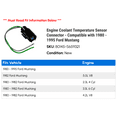 thumbnail image 2 of Engine Coolant Temperature Sensor Connector - Compatible with 1980 - 1995 Ford Thunderbird 1981 1982 1983 1984 1985 1986 1987 1988 1989 1990 1991 1992 1993 1994, 2 of 2