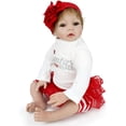 thumbnail image 1 of Muñeca Bebé Reborn CHAREX Realista Silicona de Vinilo Cuerpo Completo 22pulg con 5 Accesorios Niña Rojo CHAREX RC58885, 1 of 2