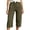 Army Green, variant on Capri Pants for Women Corduroy Wide Leg Lightweight Sweatpants Lounge Casual Baggy Drawstring Capris Pockets Hawaiian Beach Vacation Cropped Trousers