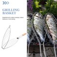 thumbnail image 2 of Fish Grill Basket Folding Portable Stainless Steel Barbecue BBQ Grill Basket, 2 of 8