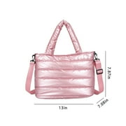 Women Large Quilted Puffer Tote Bag Soft Padded Down Winter Handbag Space Totes Puffer Shoulder Bag Pillow Shopper Bag