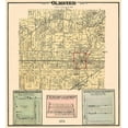 thumbnail image 2 of Titus 12x13 Gold Ornate Wood Framed with Double Matting Museum Art Print Titled - Olmsted Ohio Landowner - Titus 1876, 2 of 4