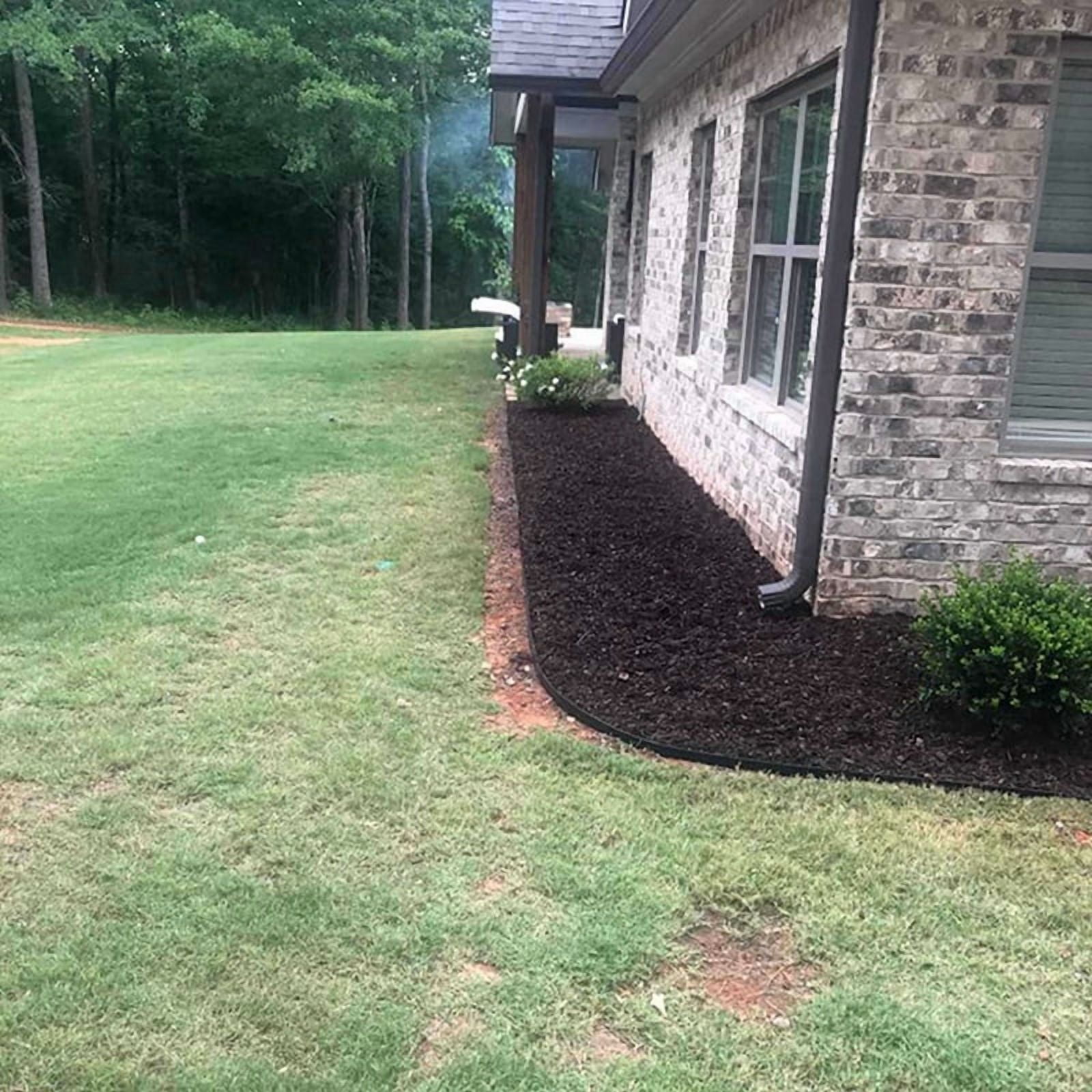 2X Landscape Edging,16.4FT Garden Edging with 15 Stakes, Rubber Landscaping for Yard Borders Black
