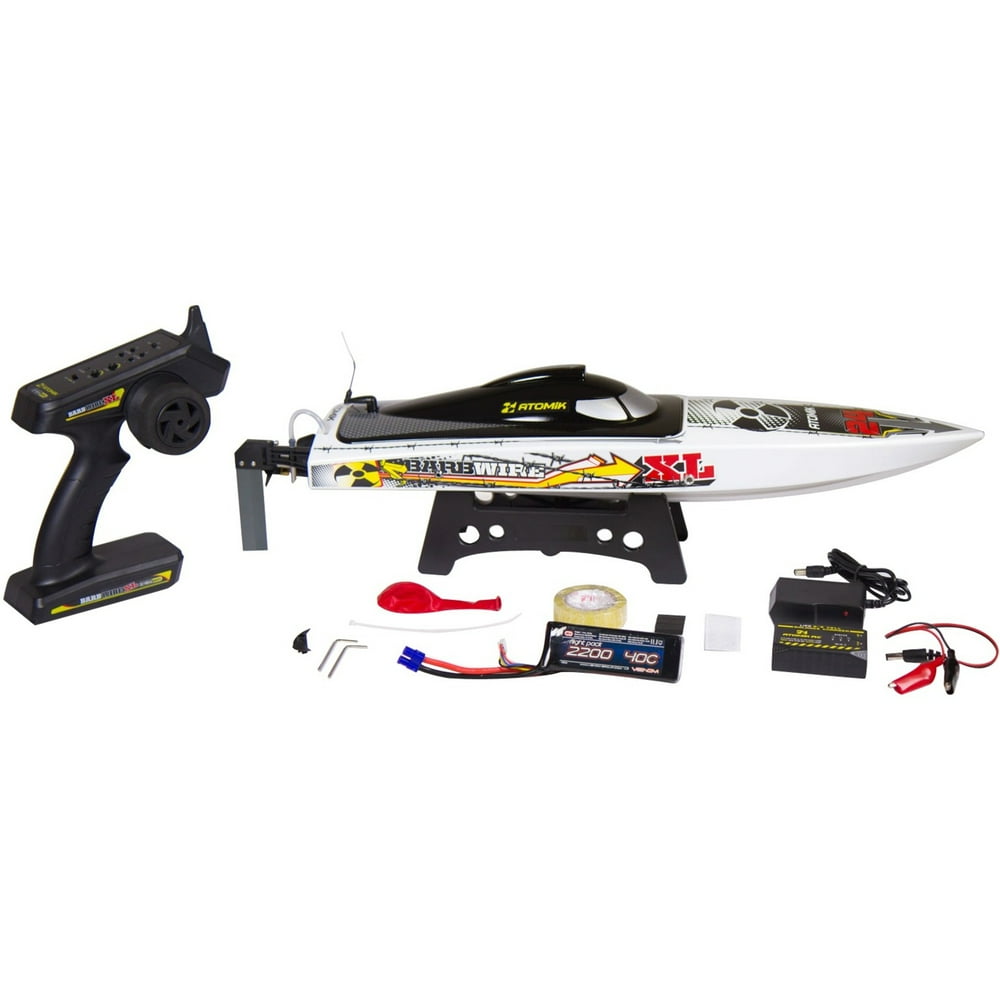 Atomik RC Barbwire XL 24" RTR Brushless RC Race Boat, Self Righting V