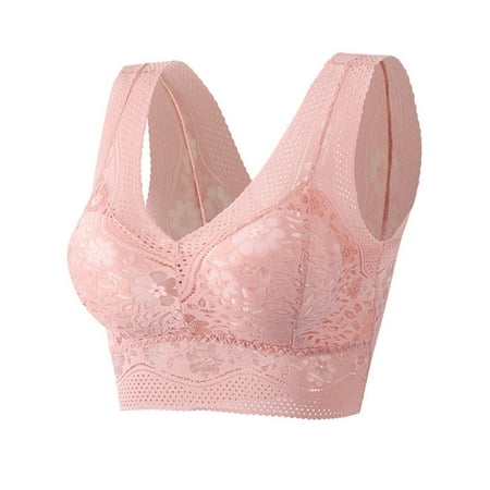 

Levmjia Sports Bras For Women Plus Size Clearance Fashion Women s Lace Beauty Back Solid Strap Wrap Hollow Out Bra Underwear